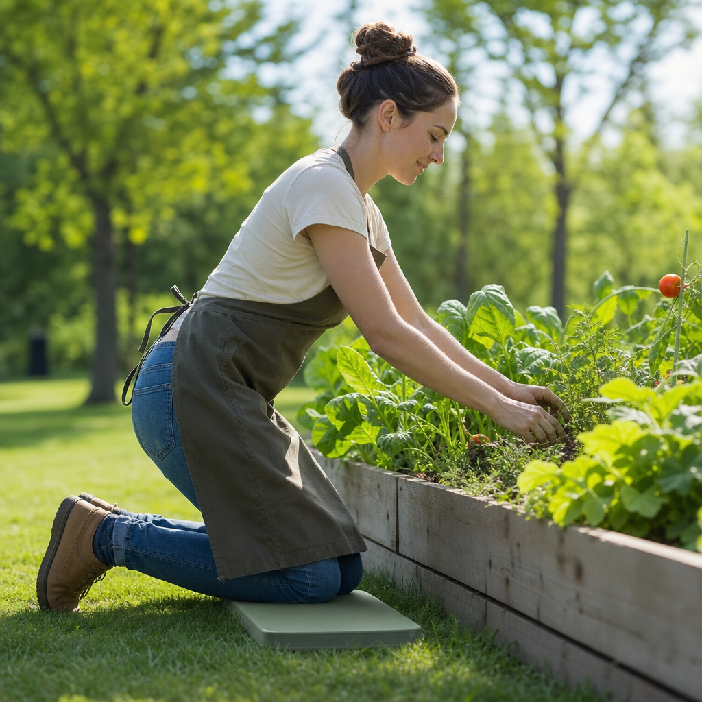Edmonton resident doing yard work, a common cause of lower back pain